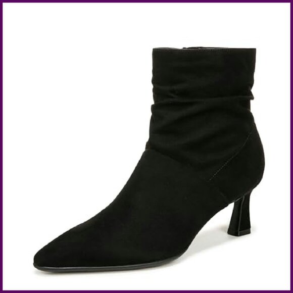 Slouchy Ankle Booties with Side Zip, 2 1/8 Inch Heel, Water-Repellent - Picture 2 of 8